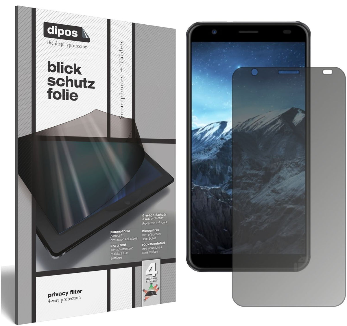 Blickschutzfolie für Konka D8 matt Schutzfolie Pri (1)