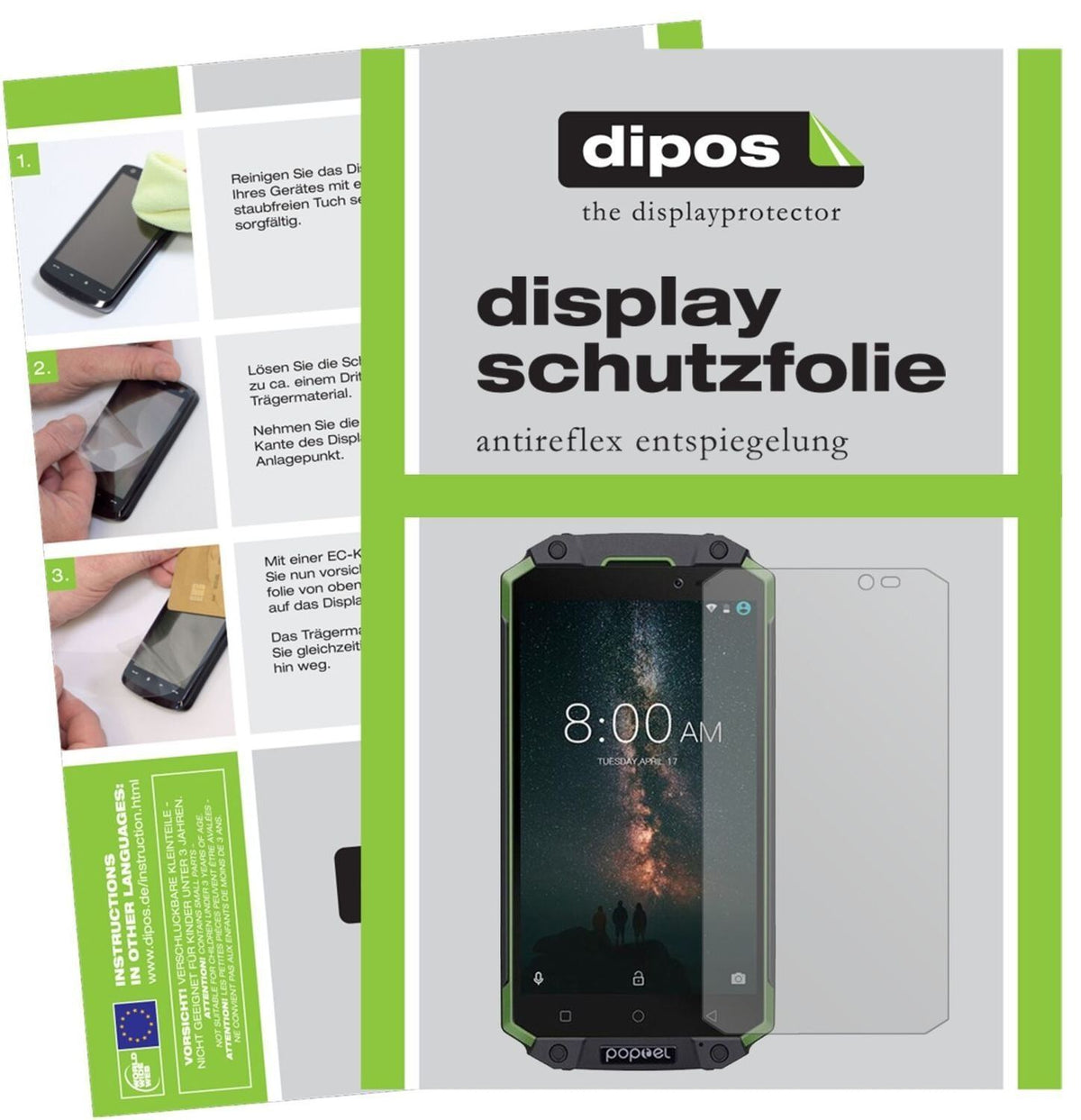 5x Schutzfolie matt für Poptel P9000 Max Display-S (2)