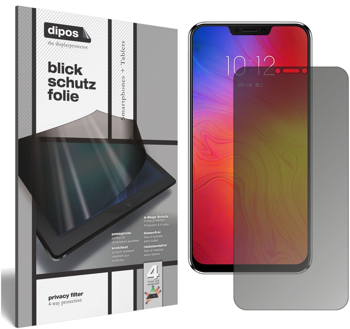 Blickschutzfolie für Lenovo Z5 matt Schutzfolie Pr (1)