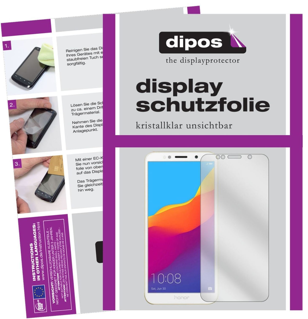 5x Schutzfolie klar für Honor 7A Display-Schutzfol (2)