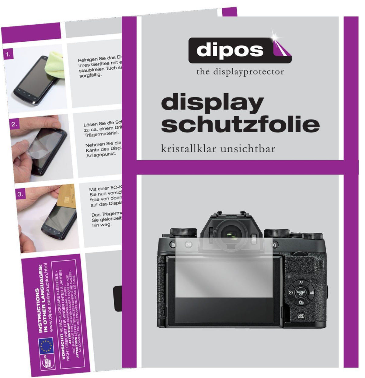 6x Schutzfolie klar für Fujifilm X T100 Display-Sc (1)