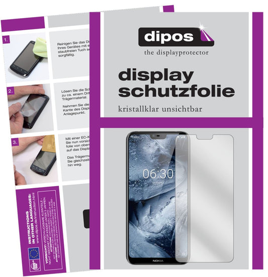 2x Schutzfolie klar für Nokia X6 2018 TA1099 Displ (1)