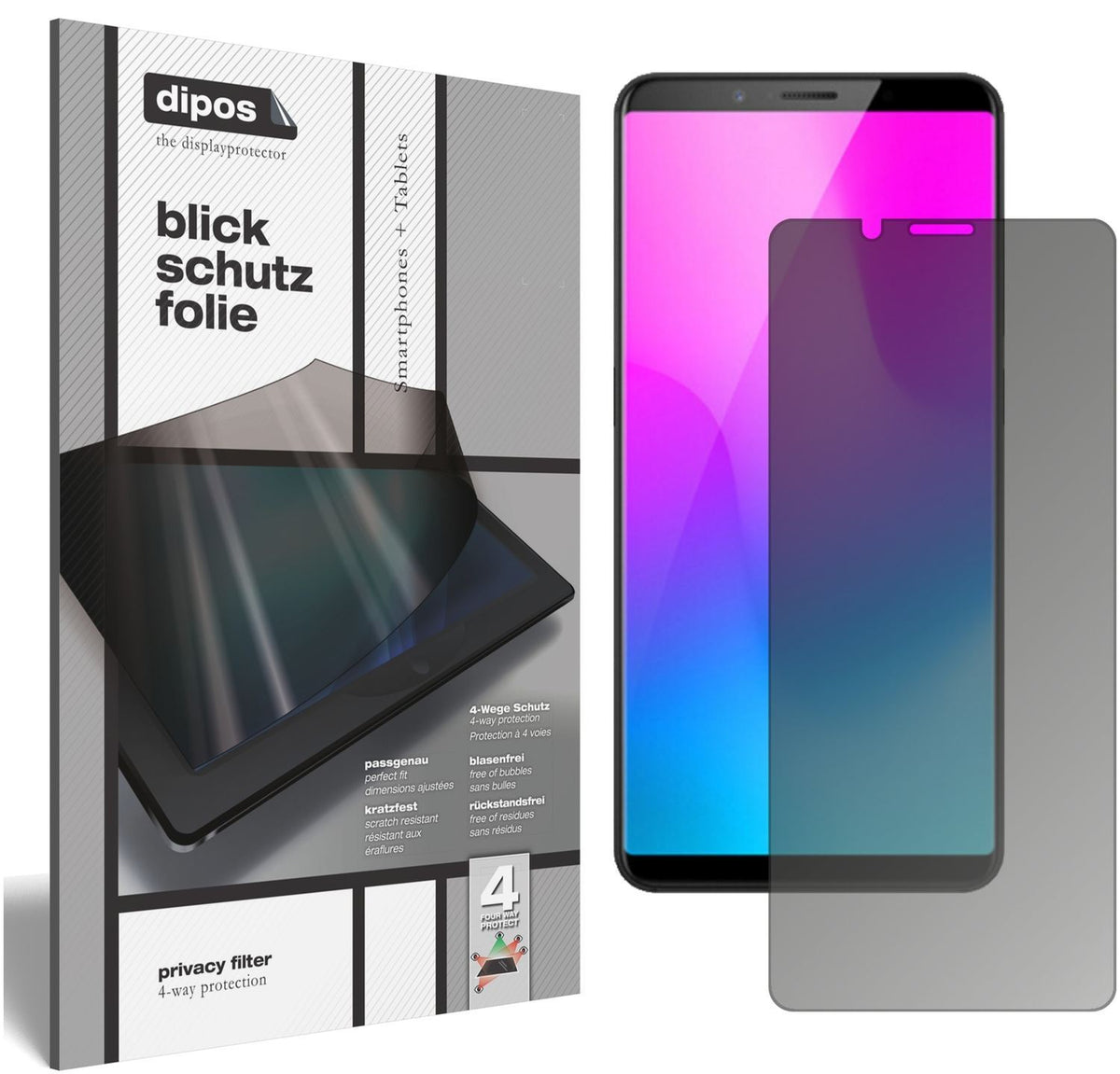 Blickschutzfolie für Nubia Z18 Mini matt Schutzfol (1)