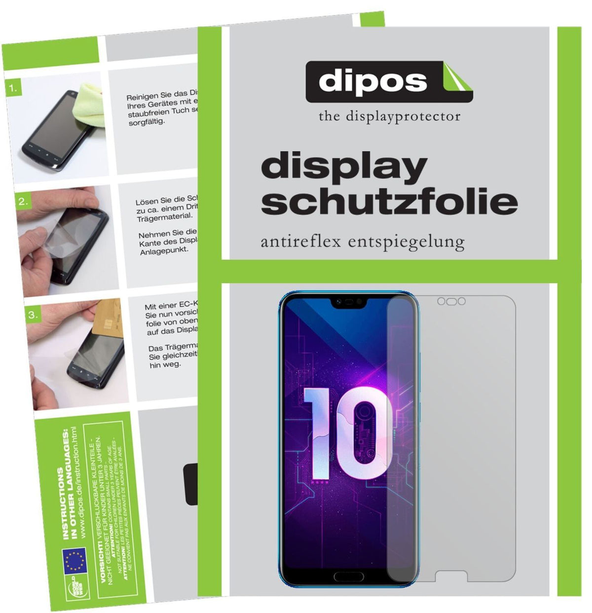 1x Schutzfolie matt für Huawei Honor 10 Display-Sc (2)