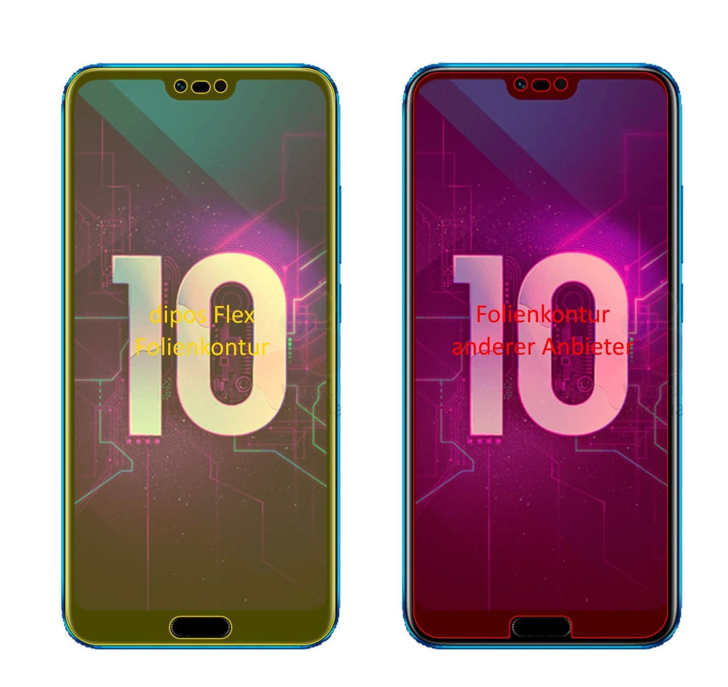 3x 3D Full Cover Schutzfolie für Huawei Honor 10 (2)