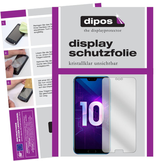2x Schutzfolie klar für Huawei Honor 10 Display-Sc (1)