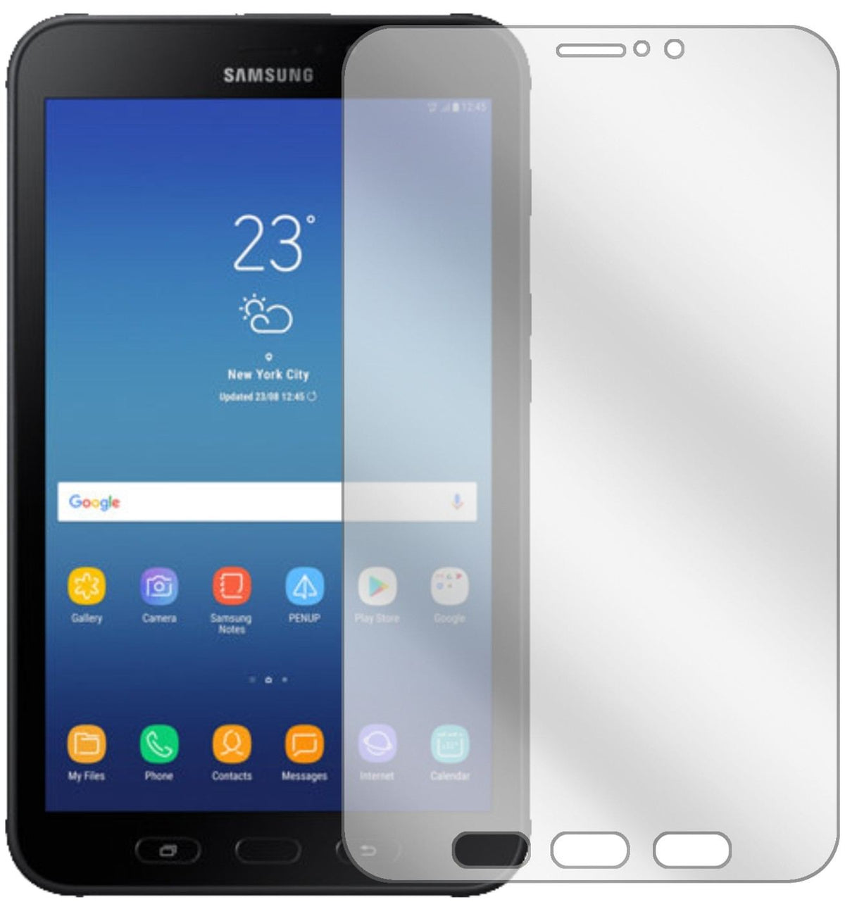 2x Schutzfolie klar für Samsung Galaxy Tab Active  (2)