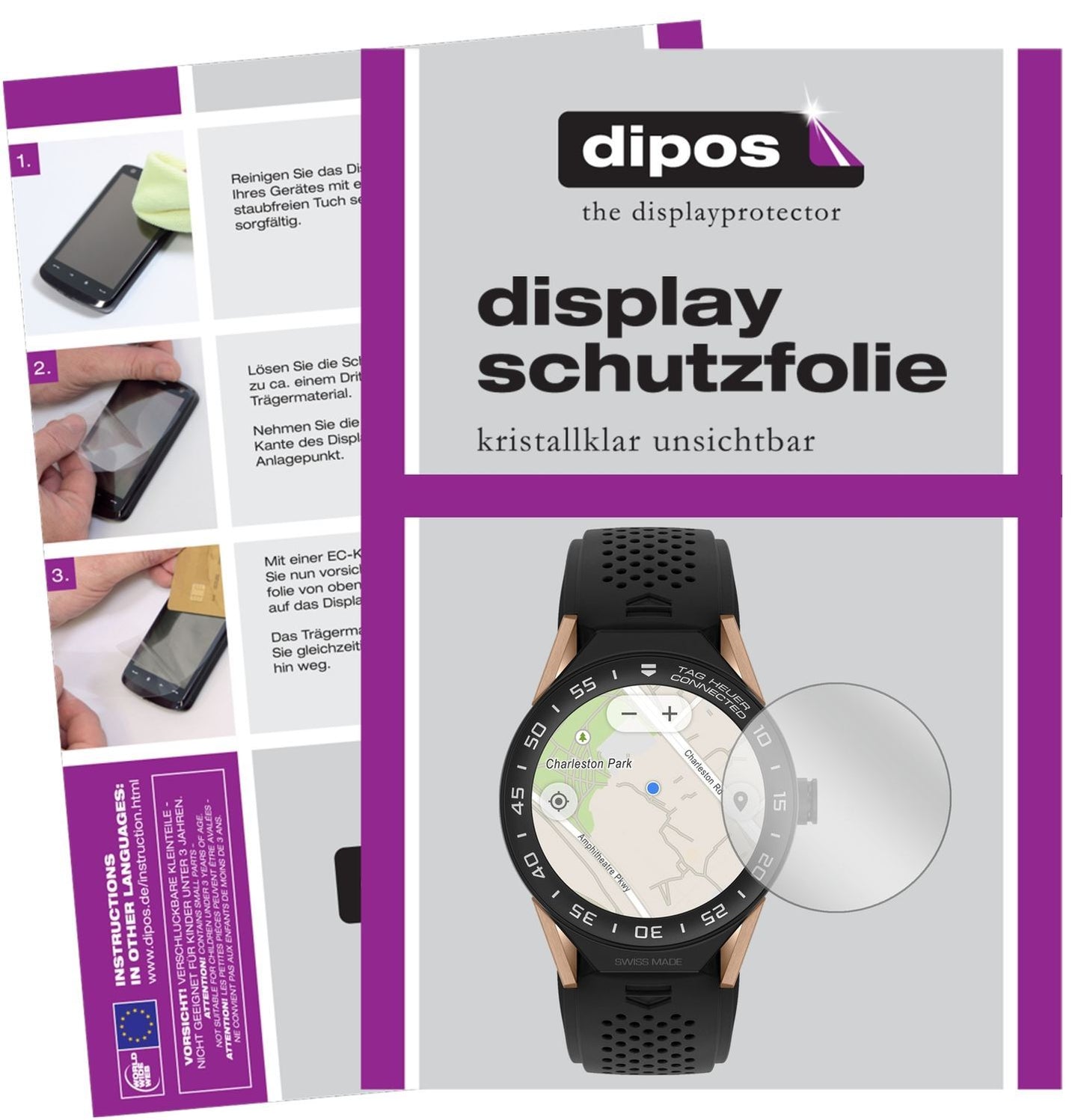 6x Schutzfolie klar für Tag Heuer Connected Modula (1)