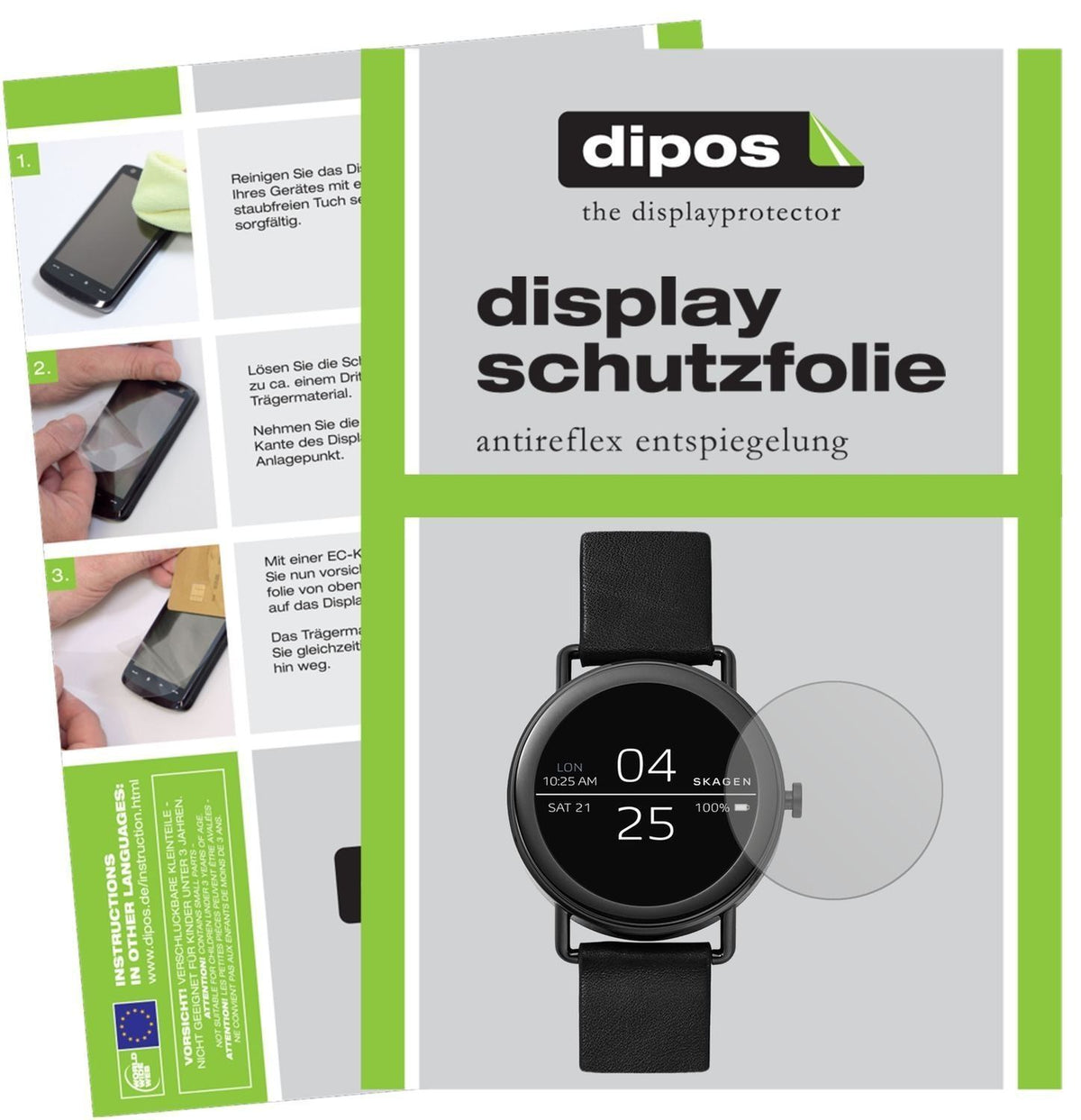 6x Schutzfolie matt für Skagen Falster Display-Sch (1)