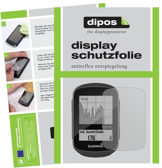 3x Schutzfolie matt für Garmin Edge 130 Display-Sc (1)