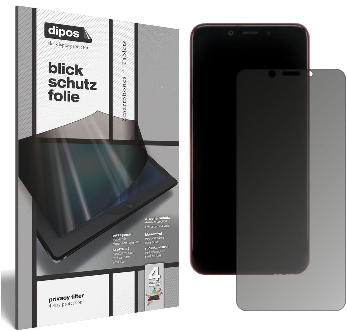 Blickschutzfolie für Xiaomi Mi 6X matt Schutzfolie (1)