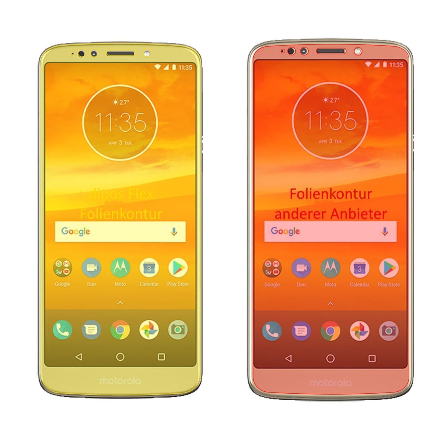 3x 3D Full Cover Schutzfolie für Motorola Moto E5 (2)