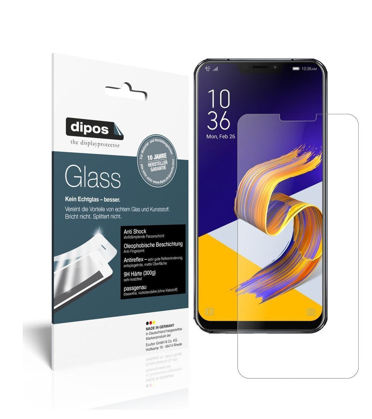 1x 9H Schutzfolie matt für Asus Zenfone 5 ZE620KL  (2)