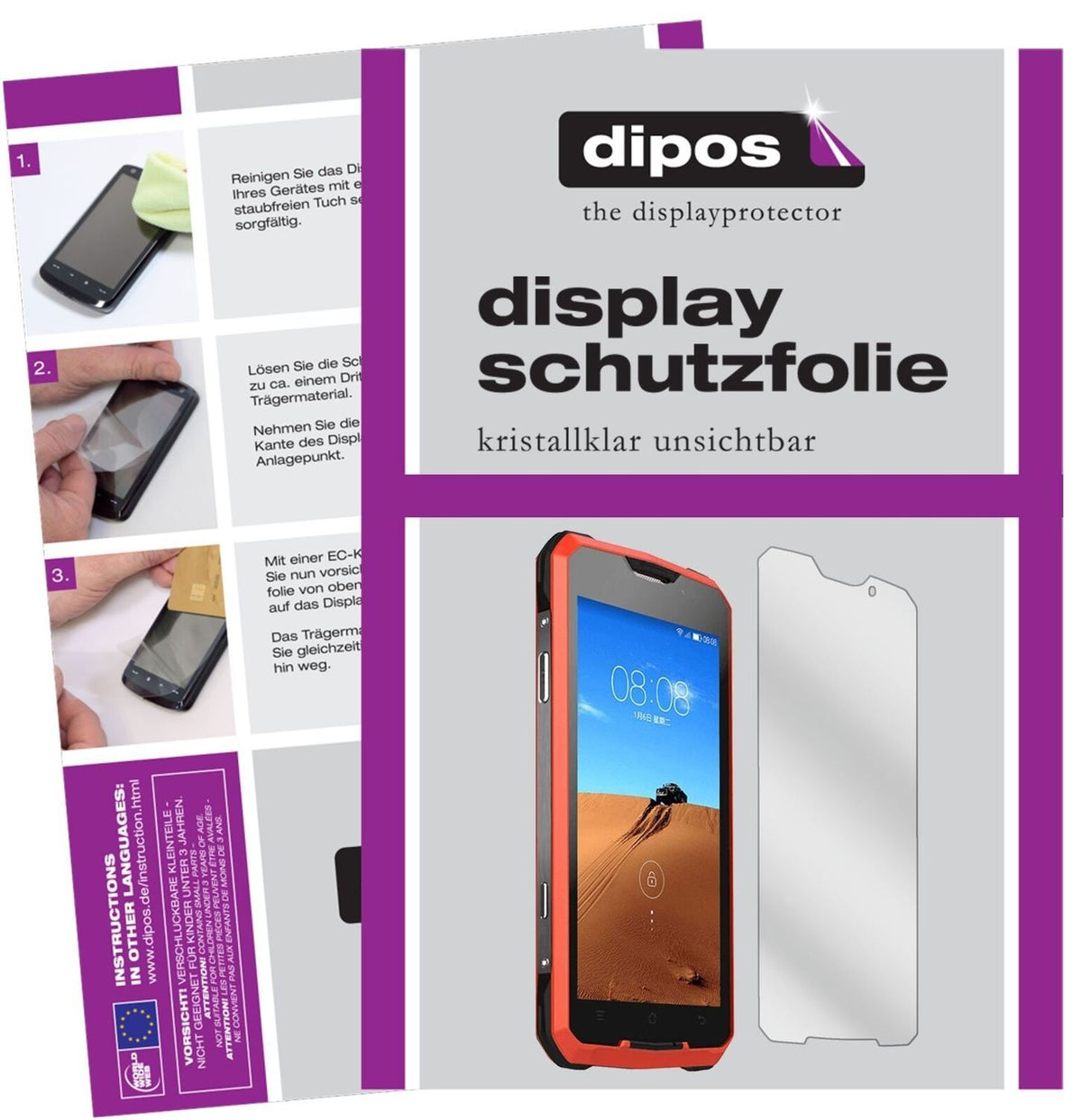 5x Schutzfolie klar für Rugum V1 Display-Schutzfol (2)