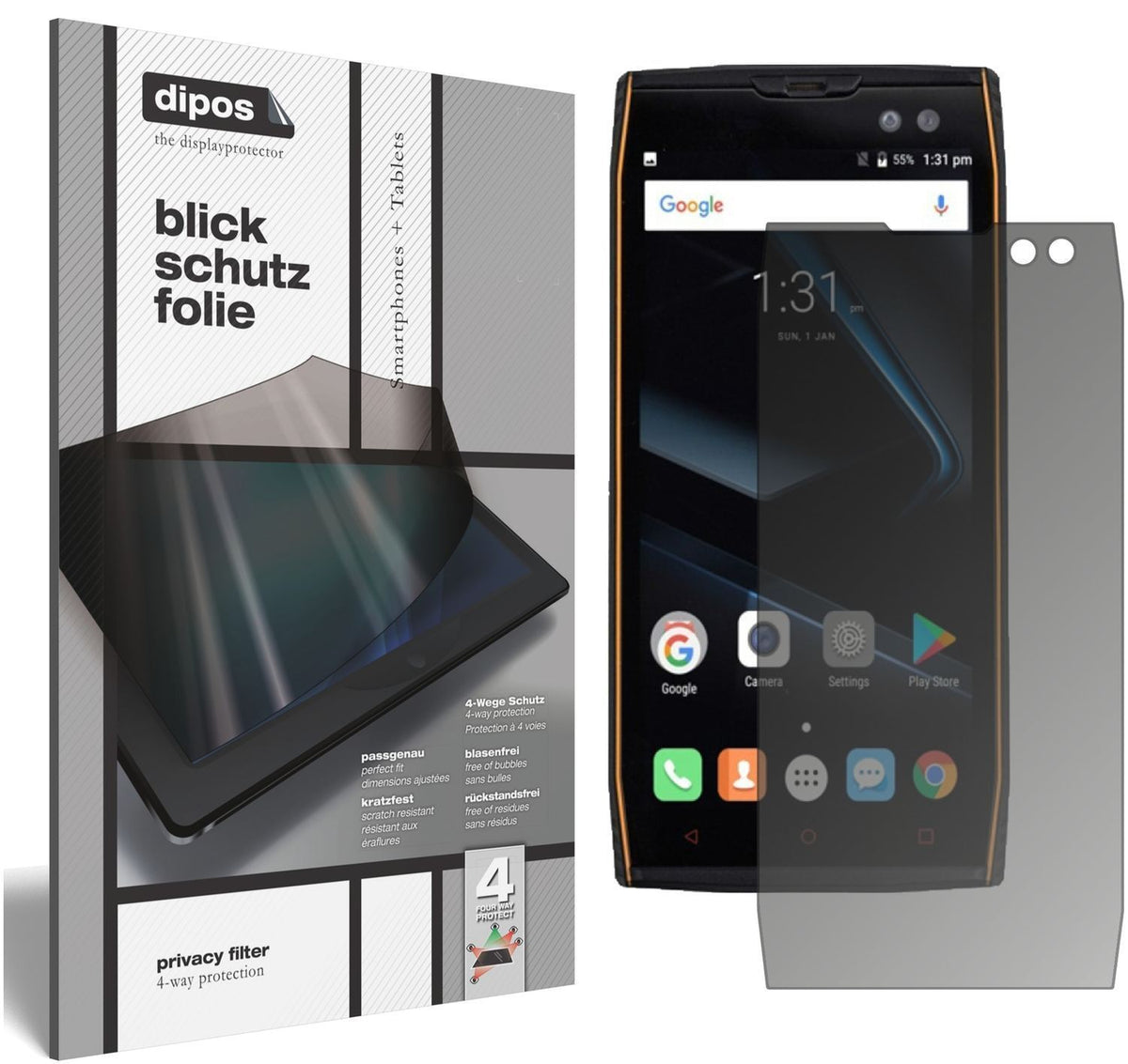 Blickschutzfolie für Doogee S50 matt Schutzfolie P (1)