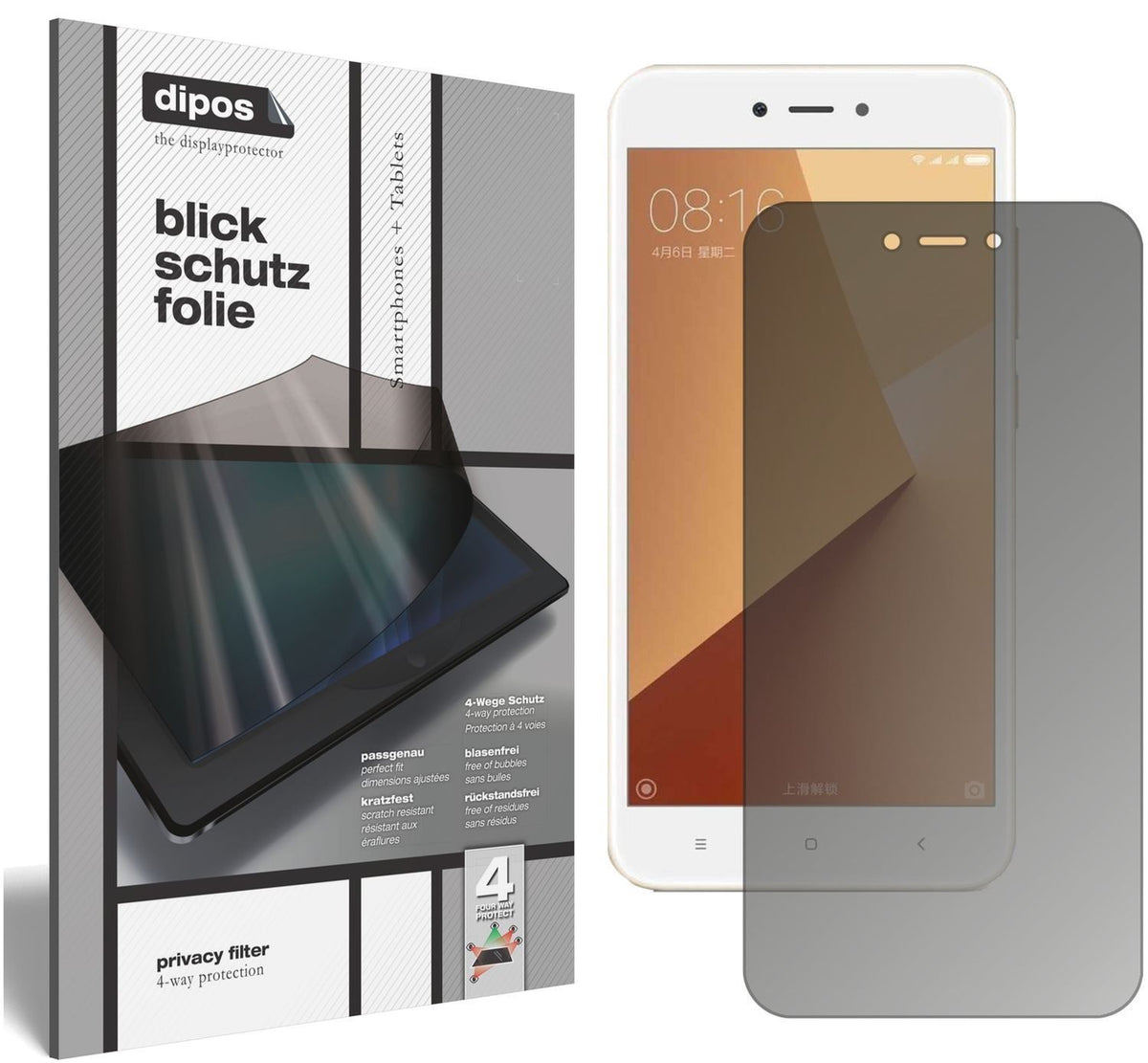 Blickschutzfolie für Xiaomi Redmi Note 5A matt Sch (1)