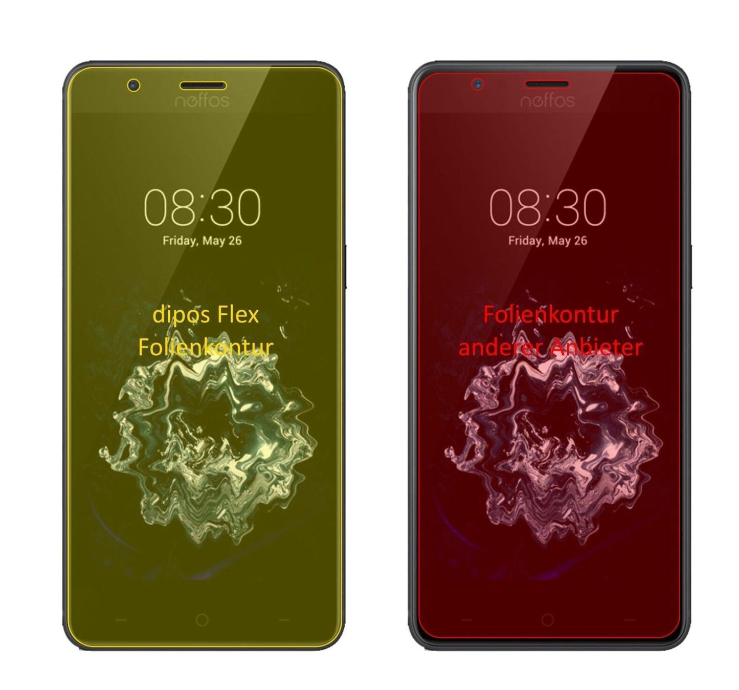 2x 3D Full Cover Schutzfolie für TP-Link Neffos N1 (1)