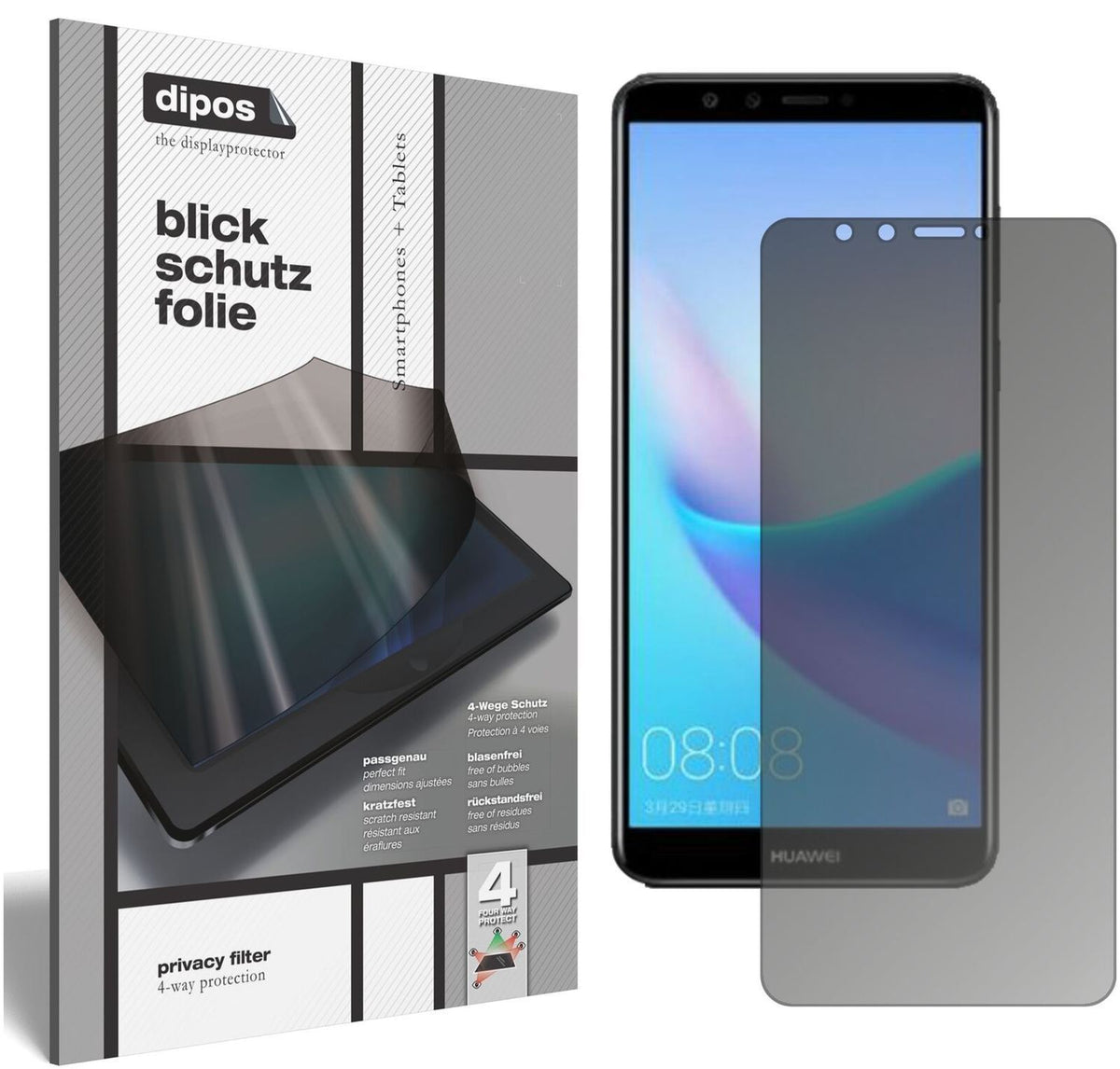 Blickschutzfolie für Huawei Enjoy 8 matt Schutzfol (2)