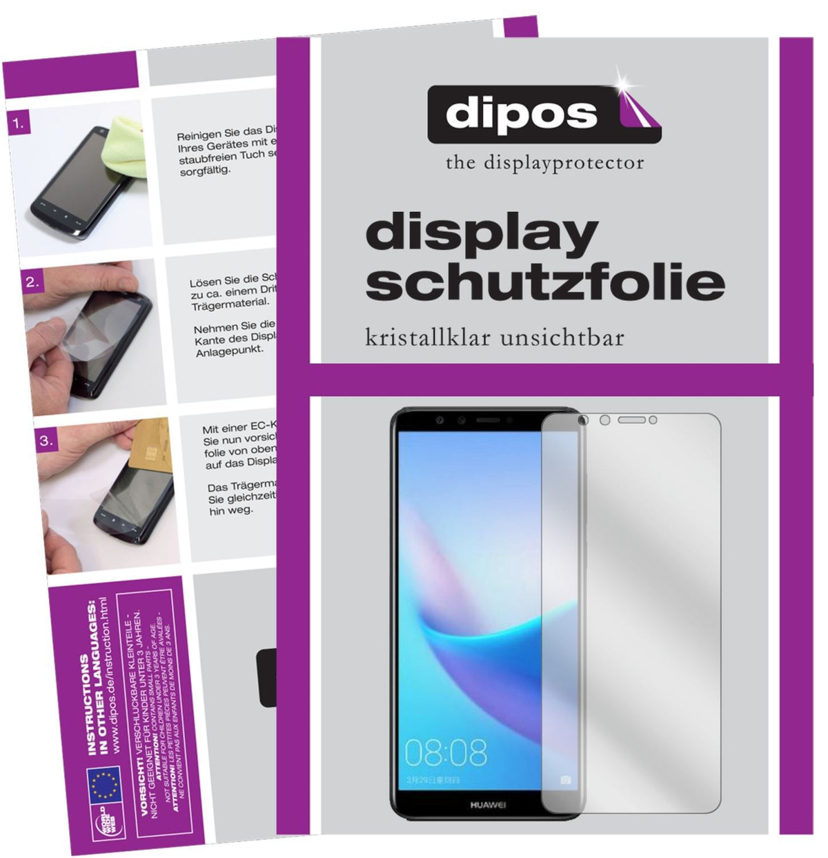 6x Schutzfolie klar für Huawei Enjoy 8e Display-Sc (1)