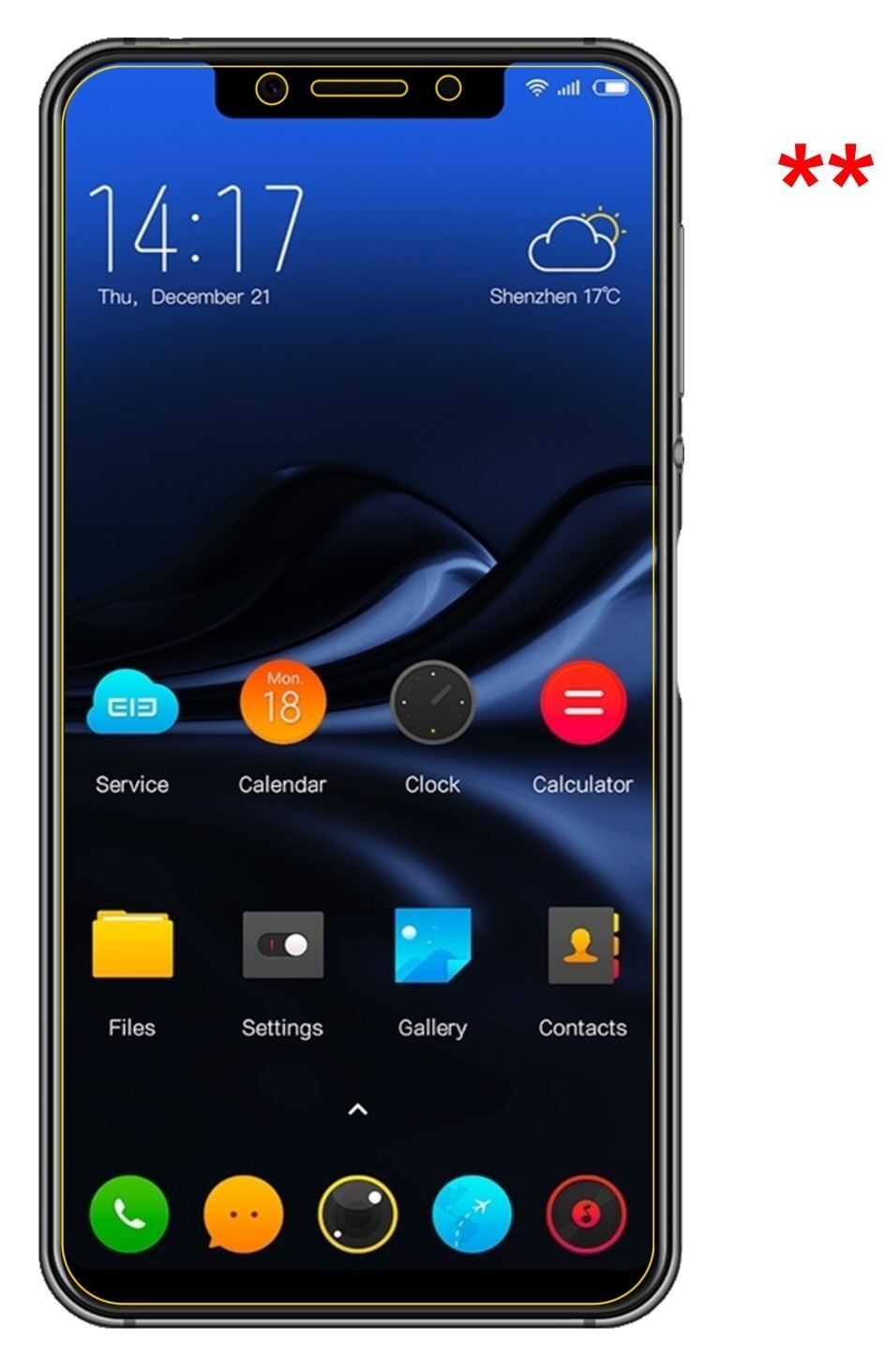 2x Schutzfolie klar für Elephone A4 Display-Schutz (5)