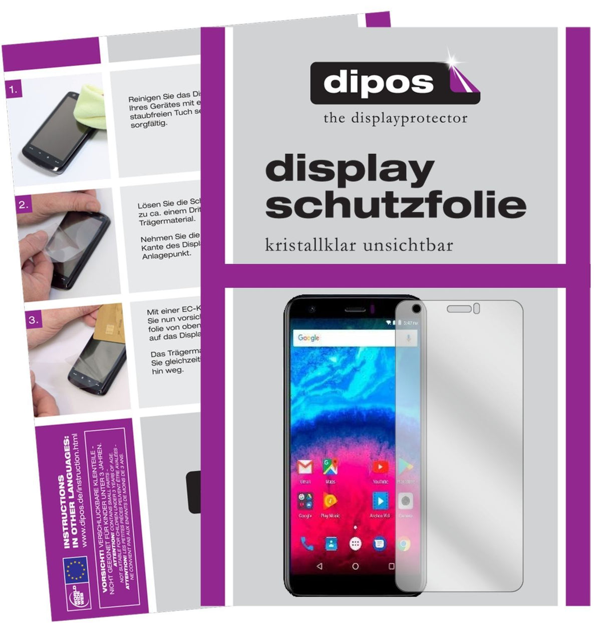 6x Schutzfolie klar für Archos Core 55S Display-Sc (1)