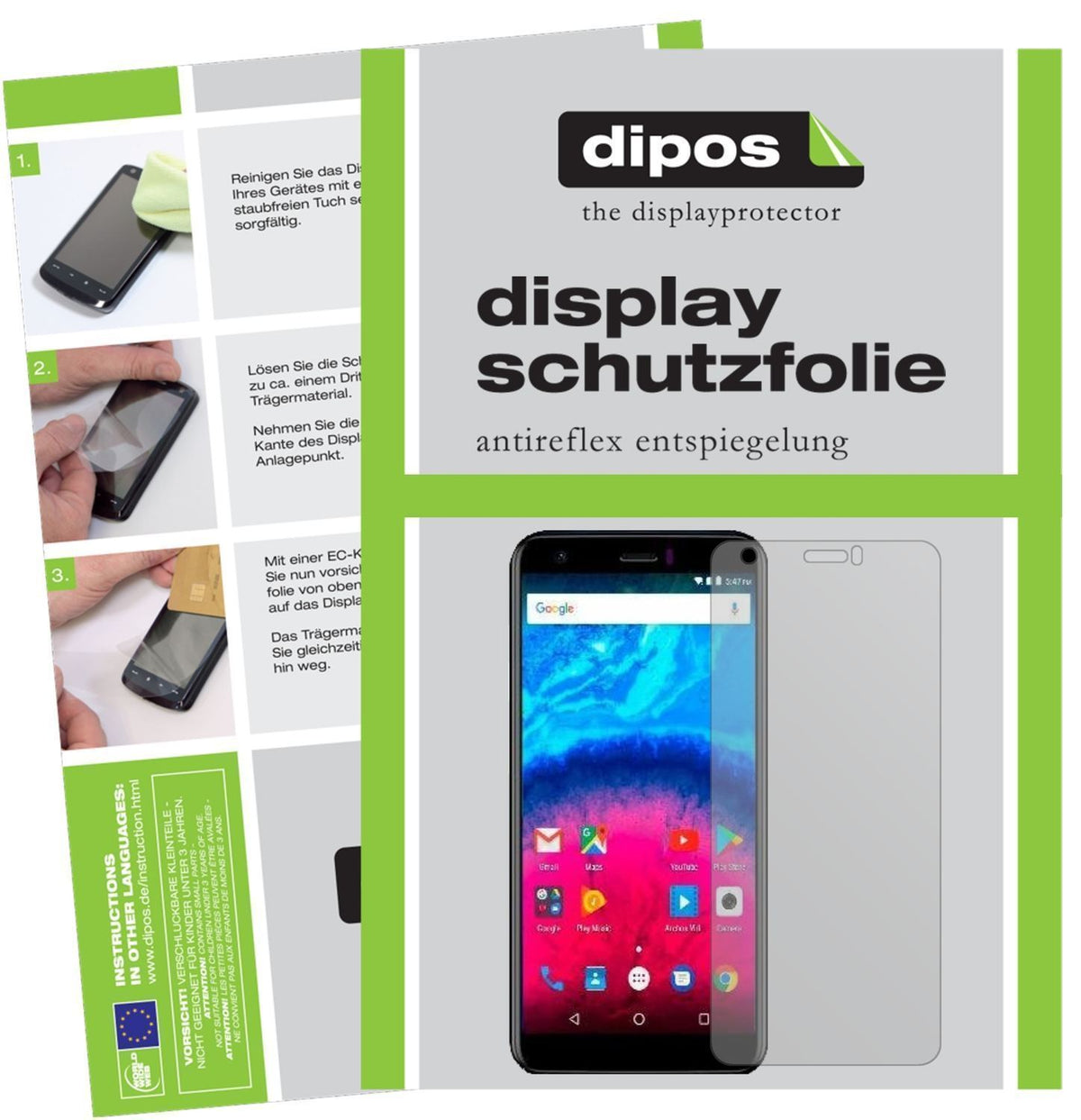 2x Schutzfolie matt für Archos Core 55S Display-Sc (1)