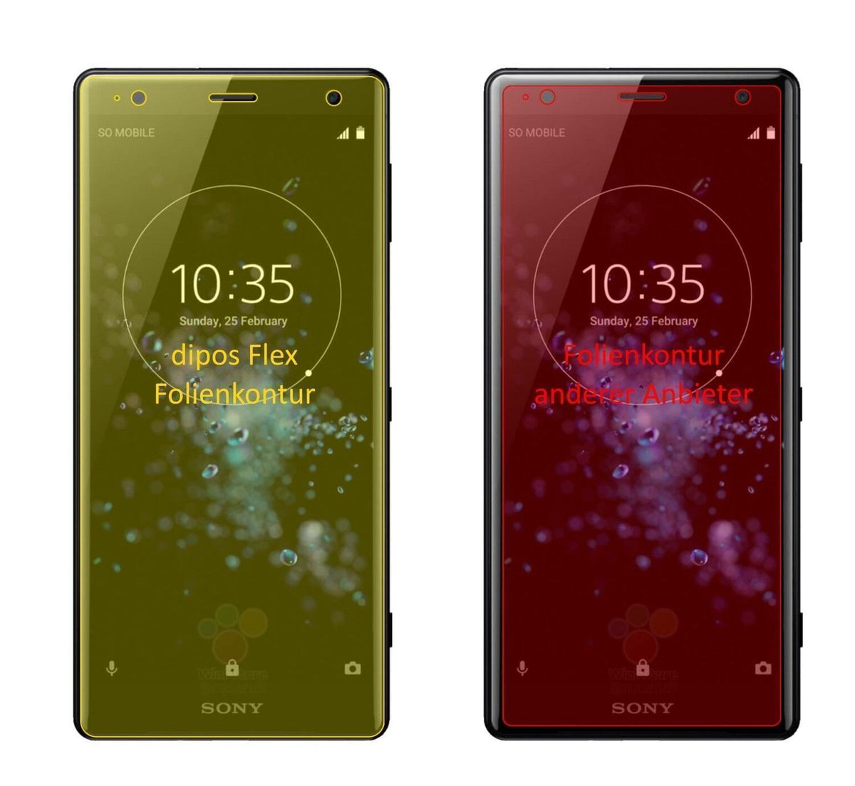 2x 3D Full Cover Schutzfolie für Sony Xperia XZ2 (1)