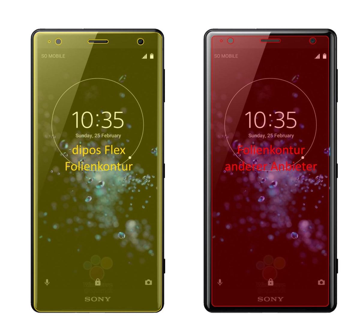 3x 3D Full Cover Schutzfolie für Sony Xperia XZ2 C (2)