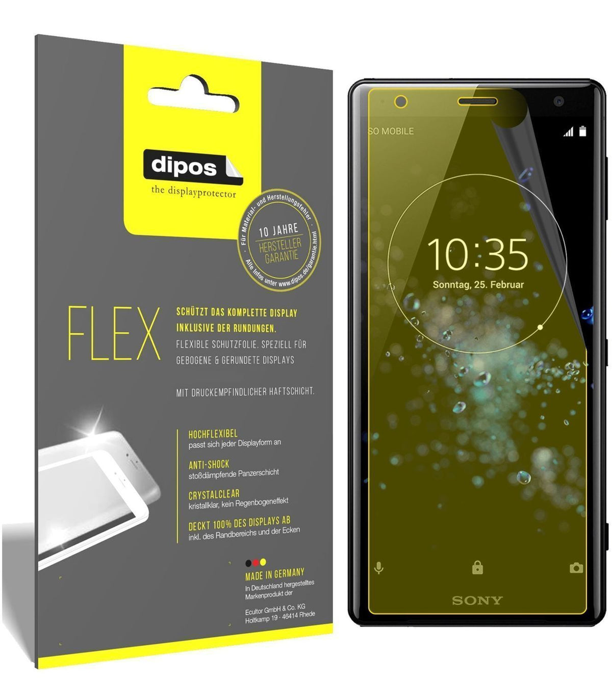 3x 3D Full Cover Schutzfolie für Sony Xperia XZ2 (1)