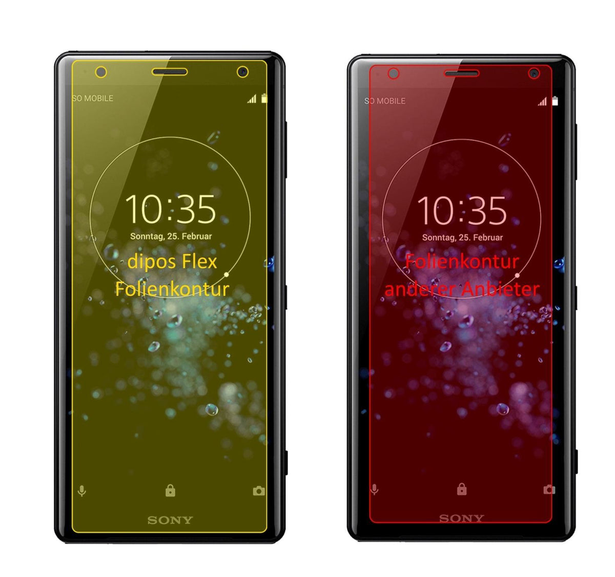 3x 3D Full Cover Schutzfolie für Sony Xperia XZ2 (2)