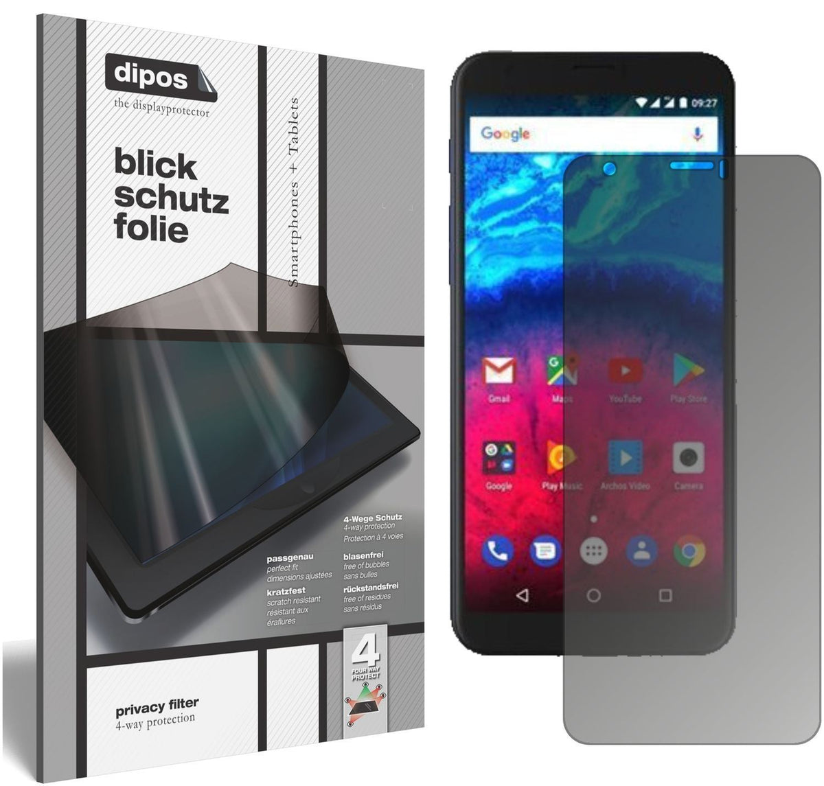 Blickschutzfolie für Archos Core 60S matt Schutzfo (1)