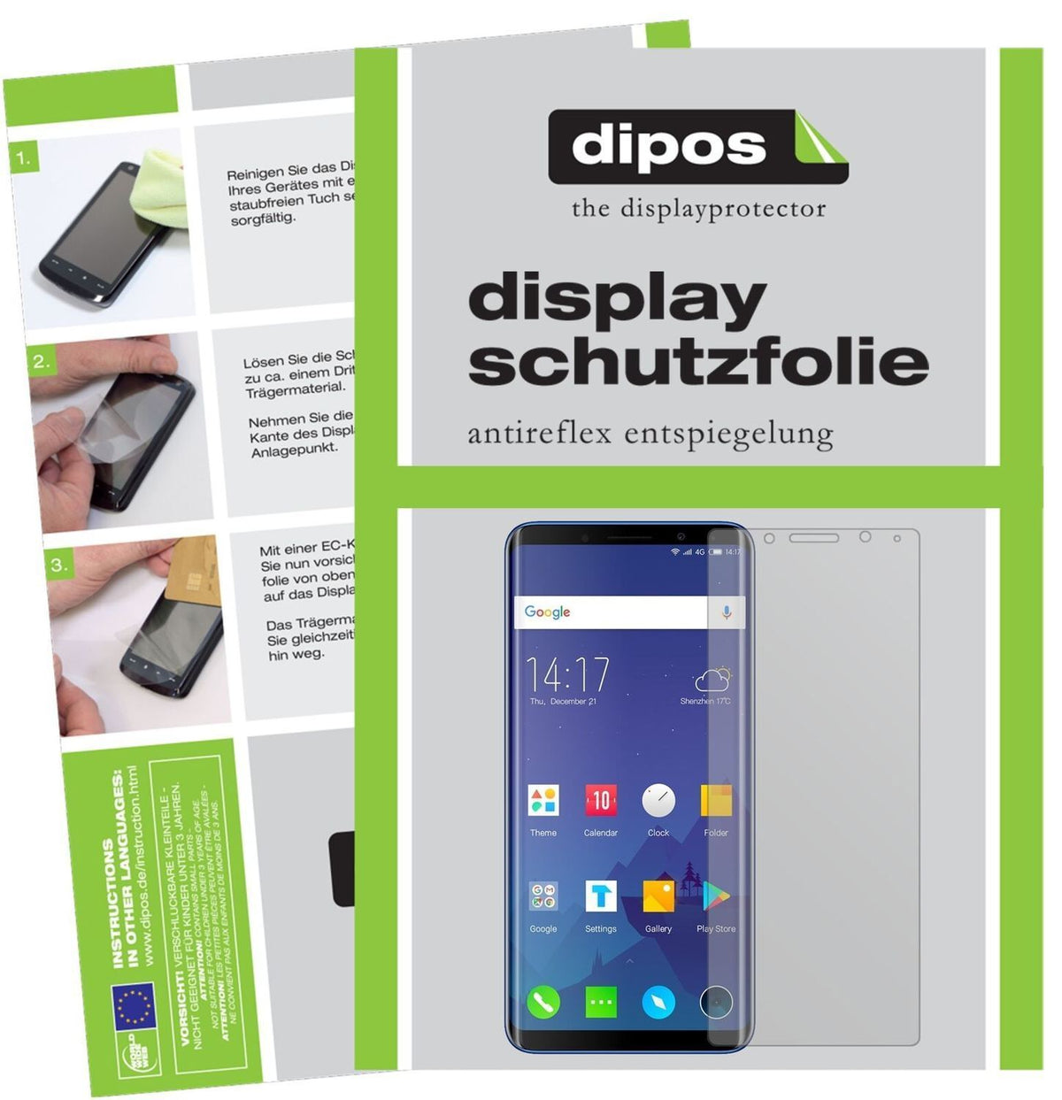 5x Schutzfolie matt für Elephone U Display-Schutzf (2)