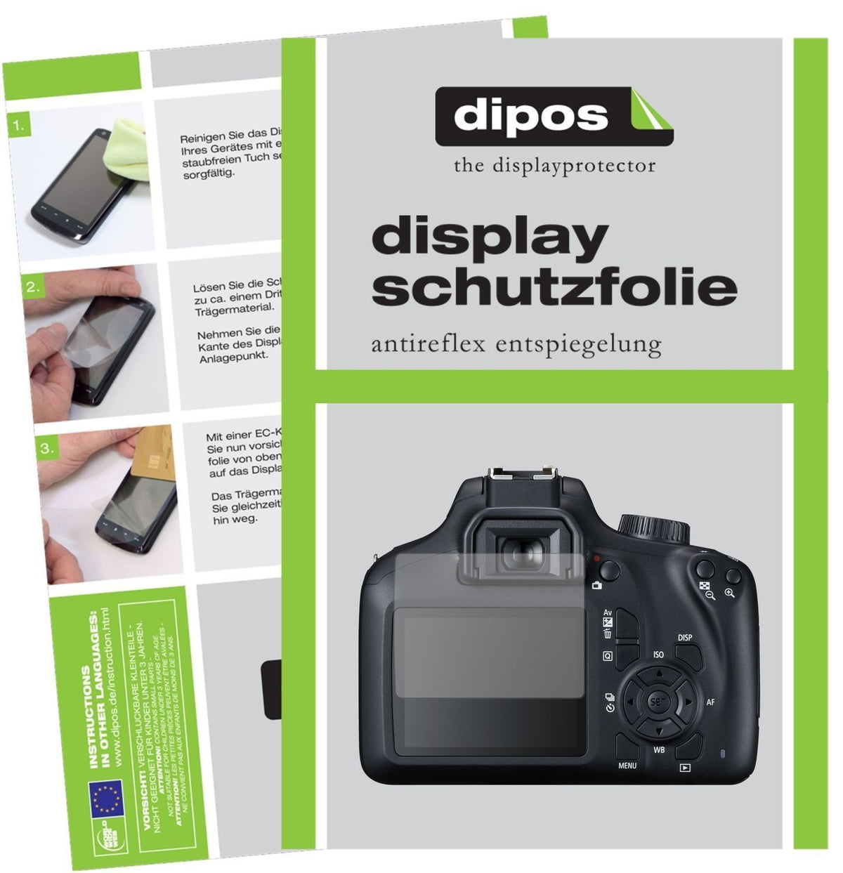 6x Schutzfolie matt für Canon EOS 2000D Display-Sc (1)