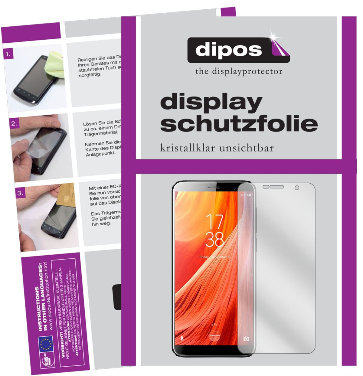 6x Schutzfolie klar für HOMTOM S7 Display-Schutzfo (1)
