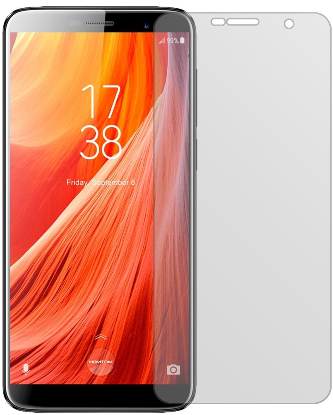 2x Schutzfolie matt für HOMTOM S7 Display-Schutzfo (2)