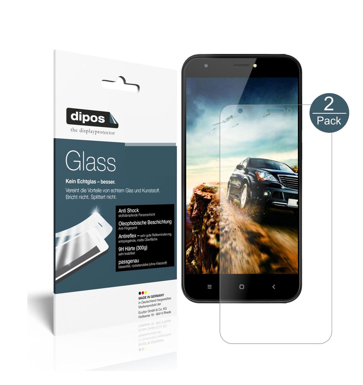 2x 9H Schutzfolie matt für Ulefone S7 Pro Panzerfo (1)