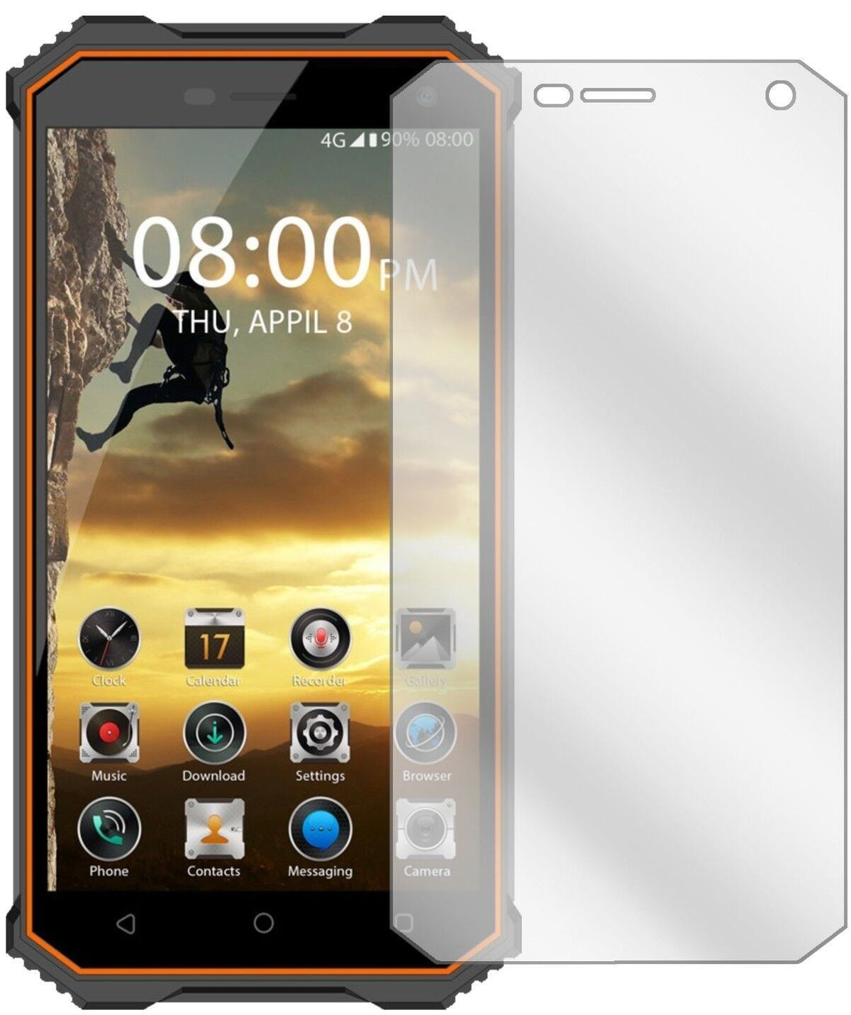 5x Schutzfolie klar für Phonemax Rockey 2 Display- (1)