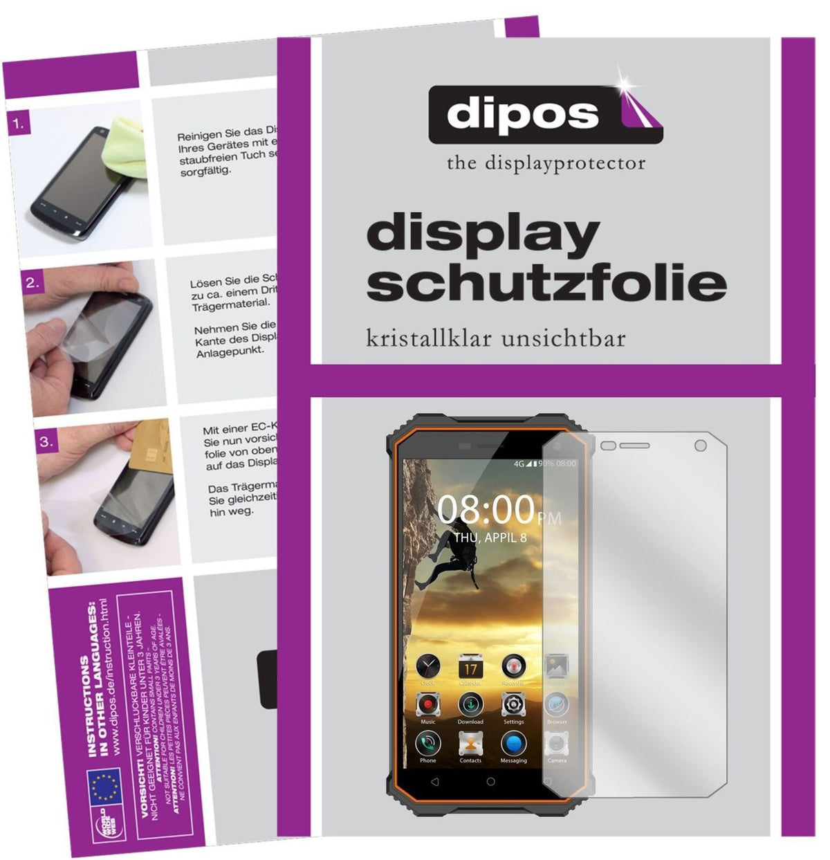 5x Schutzfolie klar für Phonemax Rockey 2 Display- (2)