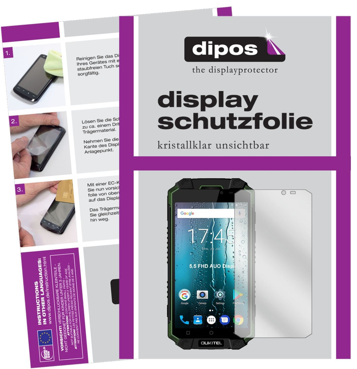 6x Schutzfolie klar für Oukitel K10000 Max Display (1)
