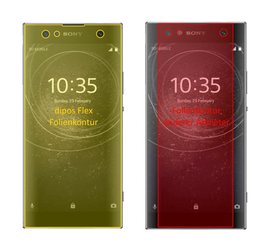 2x 3D Full Cover Schutzfolie für Sony Xperia XA2 U (1)