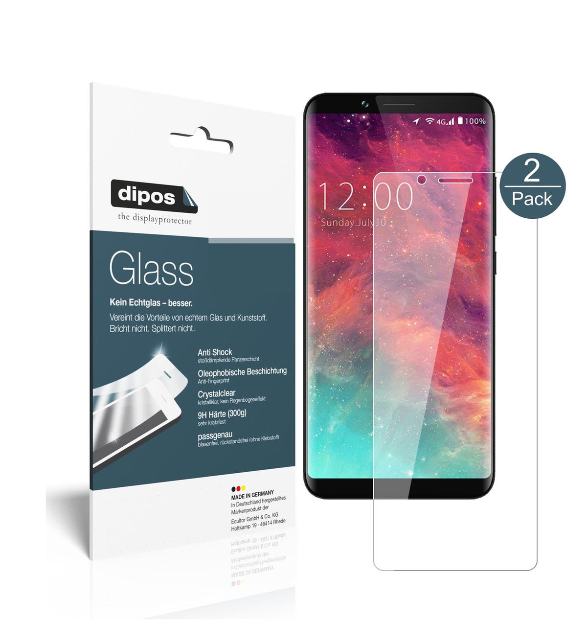 2x 9H Schutzfolie für Umidigi S2 Lite Panzerfolie (1)