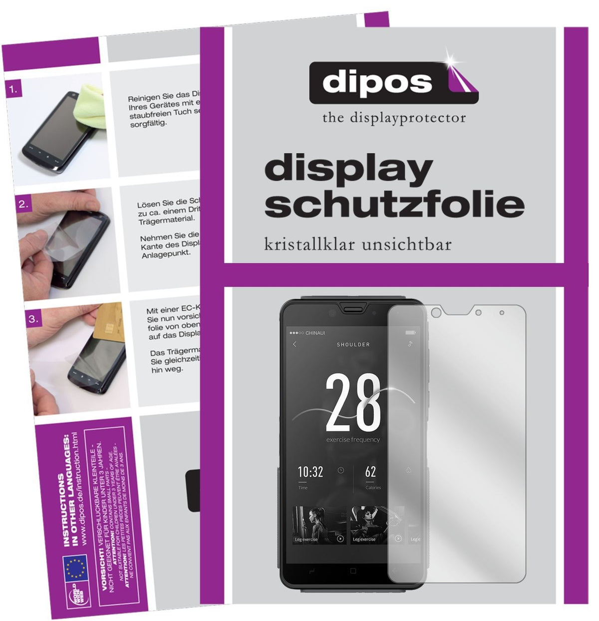 6x Schutzfolie klar für Elephone Fighter Display-S (1)