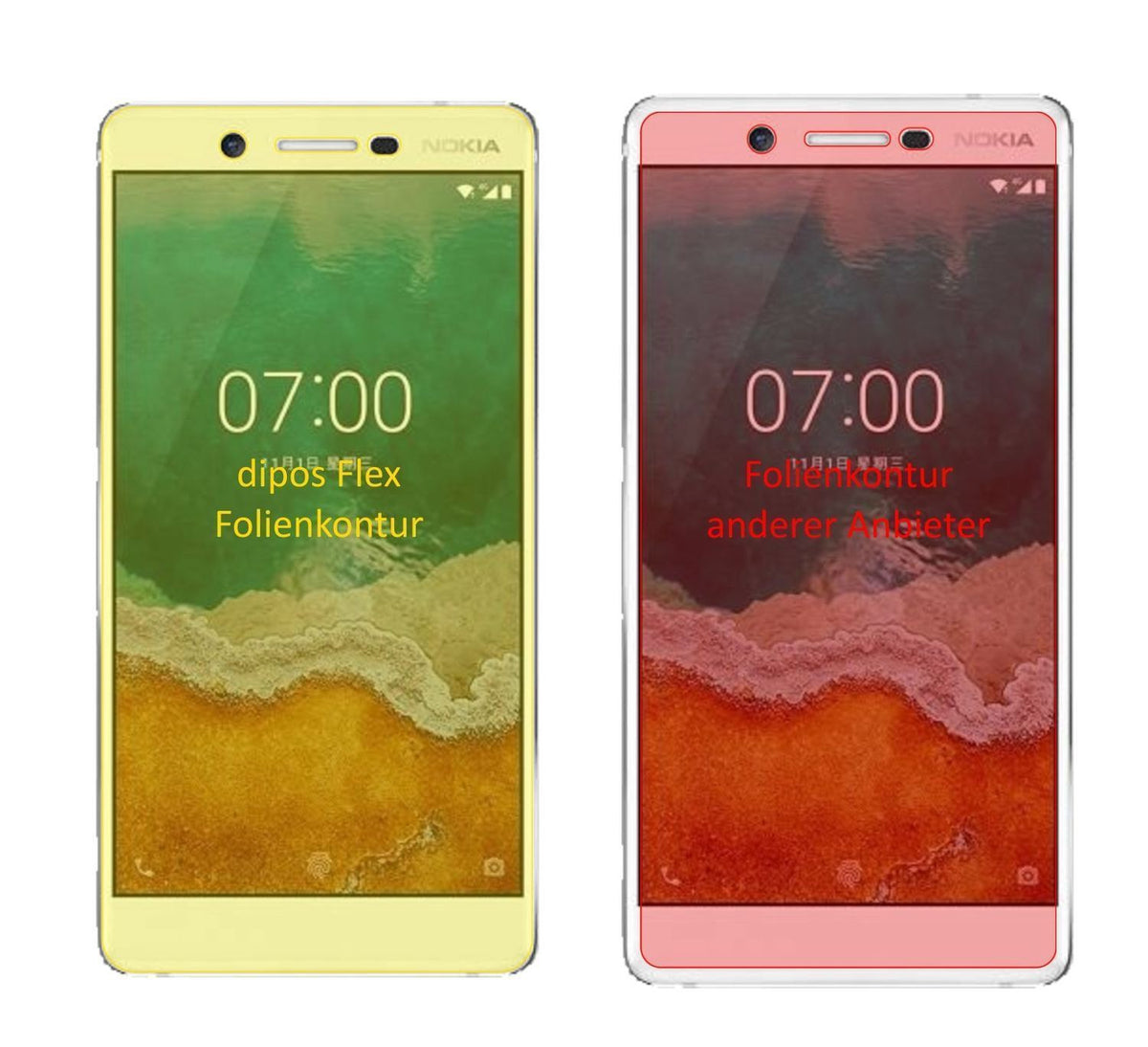 3x 3D Full Cover Schutzfolie für Nokia 7 (2)