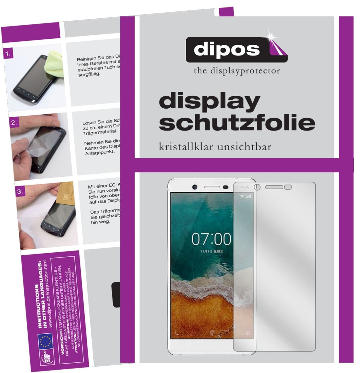 6x Schutzfolie klar für Nokia 7 Display-Schutzfoli (1)