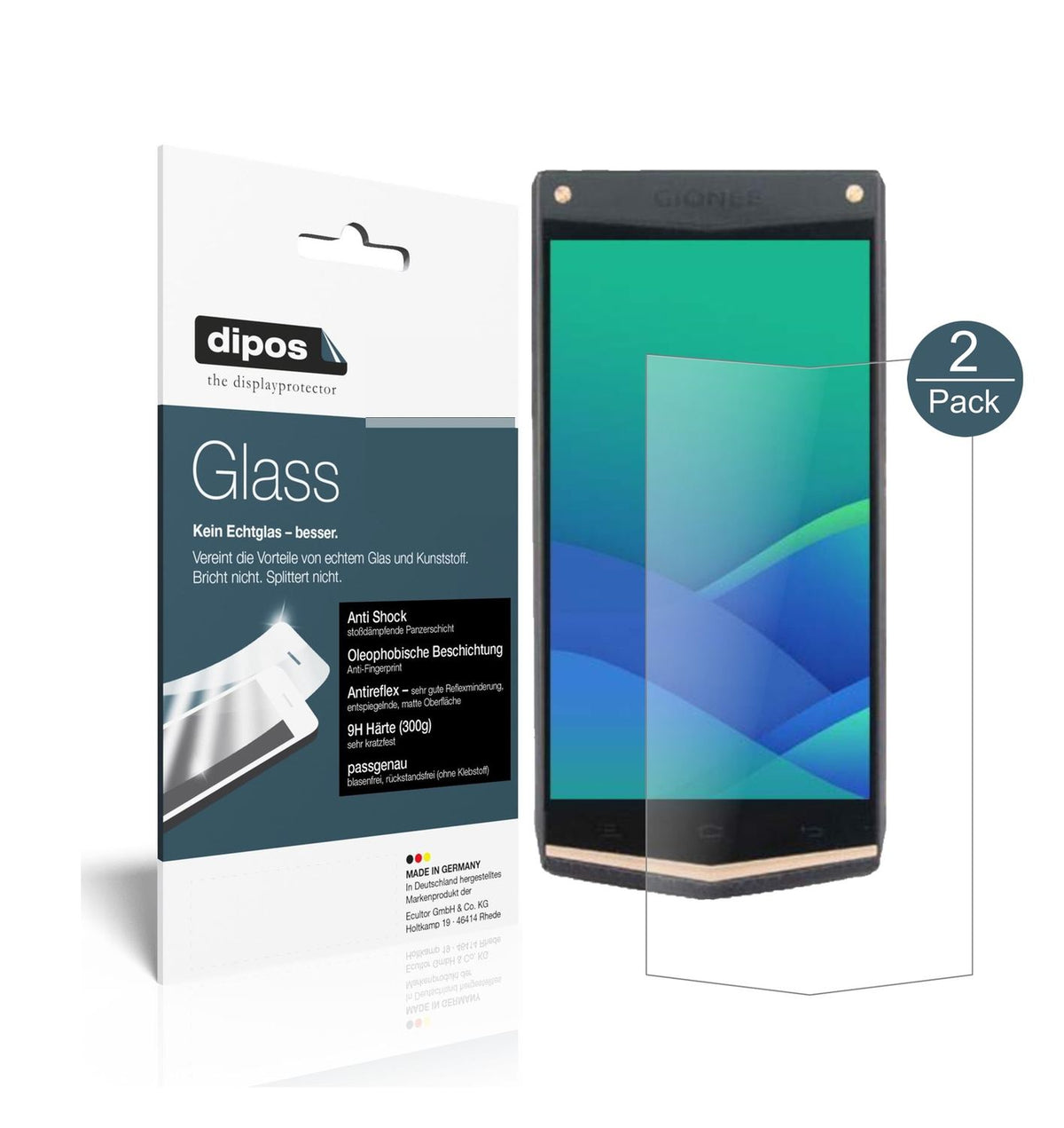 2x 9H Schutzfolie matt für Gionee W919 Panzerfolie (1)