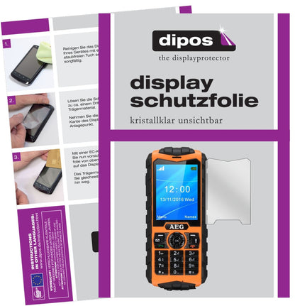 2x Schutzfolie klar für AEG M550 Display-Schutzfol (1)