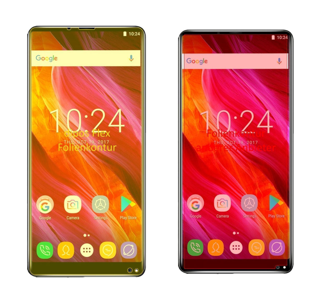 3x 3D Full Cover Schutzfolie für Oukitel Mix 2 (2)