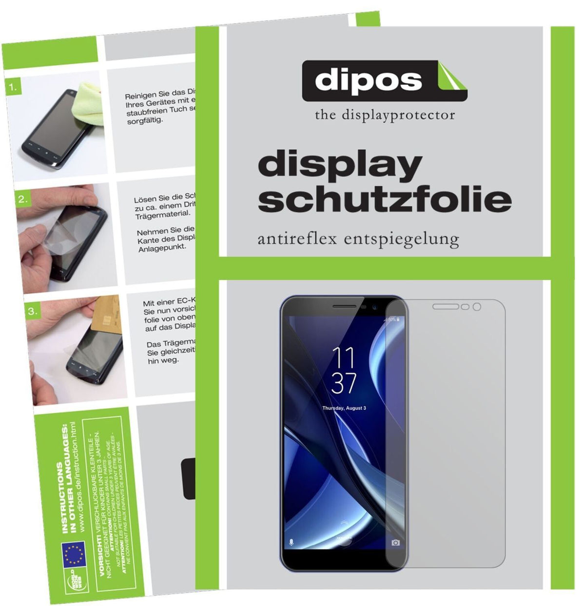 5x Schutzfolie matt für HOMTOM S16 Display-Schutzf (2)