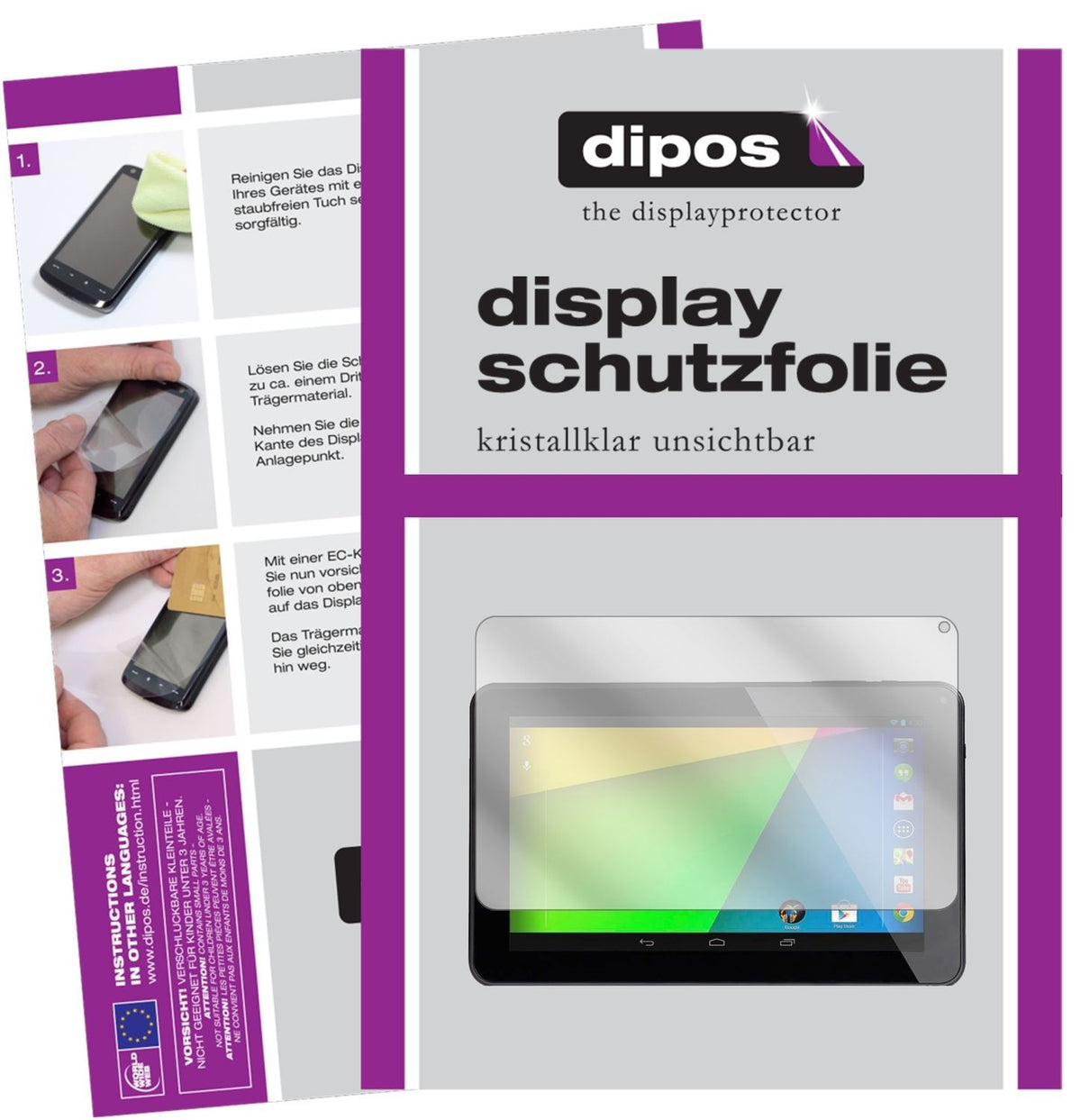 2x Schutzfolie klar für Dragon Touch V10 Display-S (1)