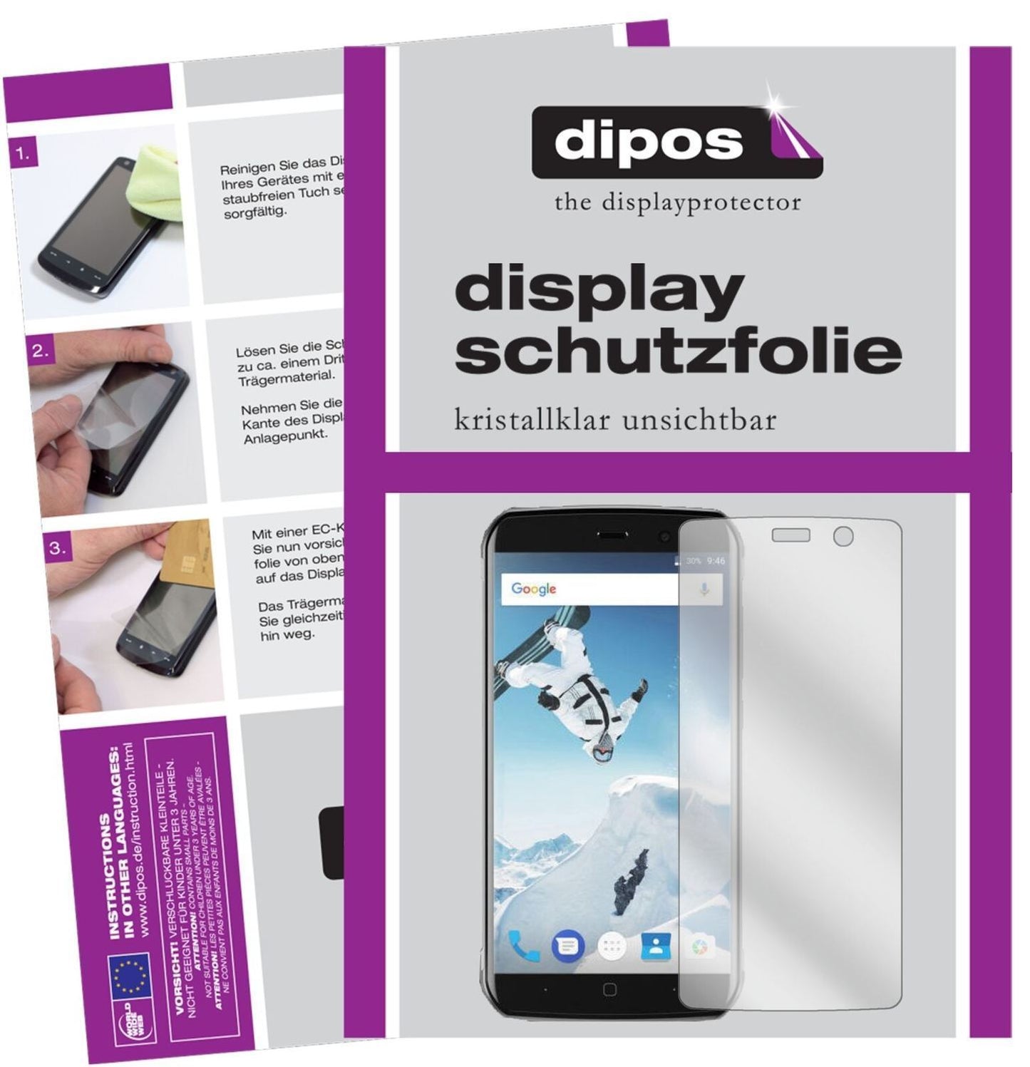 5x Schutzfolie klar für Vernee Active Display-Schu (2)